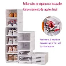 Organizador de Sapatos Transparente Empilhável