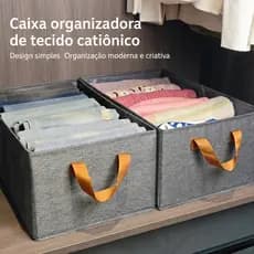 Conjunto de 4 caixas dobráveis para arrumação de roupa, caixas de grande capacidade, modelo leve