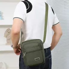 Masculino Nylon Crossbody Bolsa Ombro Outdoor Casual Moda Multifuncional Messenger Para Homens Com Bolsos Zíper Viagens