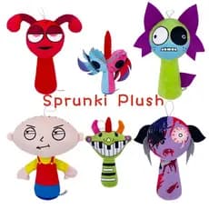 Novo Sprunki Brinquedo De Pelúcia Boneca Jogo Dos Desenhos Animados Travesseiro Crianças Presentes Aniversário Bonecas R