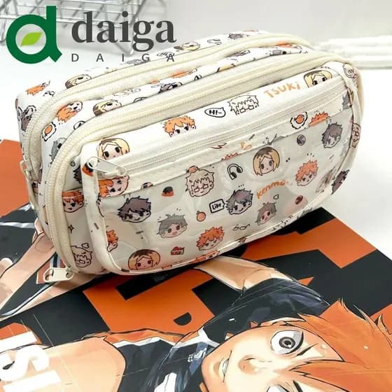 Bolsa Para Lápis DAIGA Haikyuu , Criativa De Papelaria De Grande Capacidade , Estojo Fofo Caneta Com Zíper Tsuki Hinata