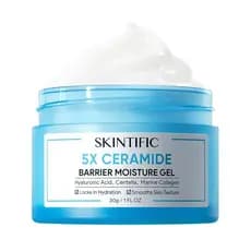5X Ceramides Moisture Barrier Cream, Hydrating Skin Barrier Repair Face Moisturizer for All Skin Types with Hyaluronic A