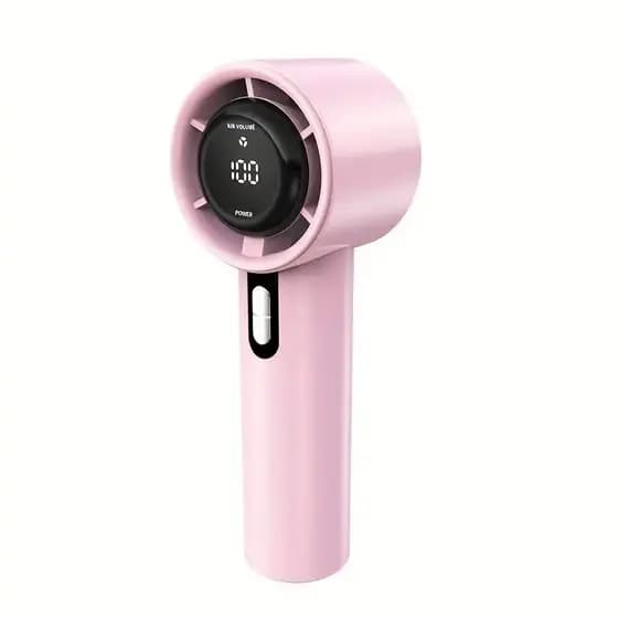 Handheld Fan [100-Speed Turbo Wind Pro],5000mAh Portable Rechargeable Fan with LED Display, Powerful Motor, Summer Essen
