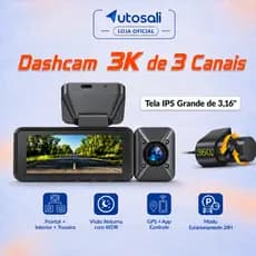 Autosali V5 Câmera Veicular 3K com 3 Canais | Sony STARVIS 2 | GPS + Wi-Fi | App | Visão Noturna | Modo Estacionamento 2