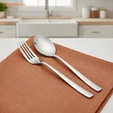 [GMH] Talheres Ocidentais De Aço Inoxidável , Garfo E Colher De Bife , Colheres Multiuso Para Café , Chá , Sobremesa , A