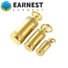 EARNEST Pílula Caso Portátil Tampões De Ouvido Cápsula Tablet Recipiente De Bronze Caixa De Armazenamento De Comprimidos