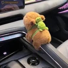 CHICSUMMER Capivara De Pelúcia Acessórios Interiores Do Carro Console Central Exibe Alça Limpador De Decoração Para Bone