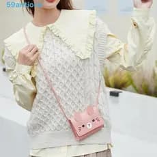 ANTIONE Bolsa Crossbody De Coelho De Páscoa , Mini Bolsas Infantis De Couro PU De Tamanho , Adorável De Moedas Infantil