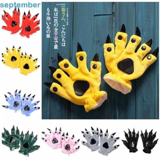 Septembrob Kigurumis Luvas Para Animais , De Flanela , De Pelúcia Dinossauro Macias De Espessamento Halloween