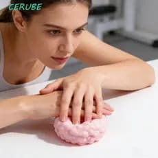 Brinquedo De Apertar Crocante CERUBE , Bola De Pele De Gelo Feita À Mão Super Macia De Simulação Estresse Colorida