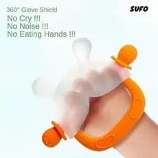 [SUFO] Luva Mordedor Coelho Silicone, Antimão, Alívio Dor, Super Macia, Relatório Teste