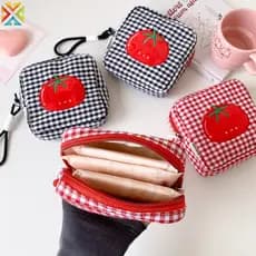 Bonito Mini Câmera Saco Cosmético Padrão De Verificação Bolsa Leve Caso Resistente A Manchas Para Passeios Diários Viage