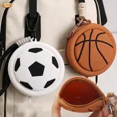 Saco De Armazenamento De Fone De Ouvido Em Forma De Basquete De Futebol Dos Desenhos Animados Resistente Ao Desgaste PVC