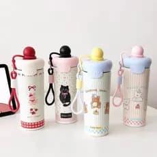 Novo estilo copo flutuante 316 copo térmico de aço inoxidável 600ml copo de água de grande capacidade dos desenhos anima