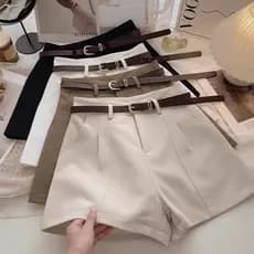 Shorts Femininos Sob Medida Com Cinto Forrado