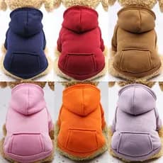 Moletom Com Capuz Para Cachorros Bolso Animais De Estimação/Quatro Patas/Macacão Outono/Inverno