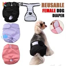 Fraldas Femininas Para Cães KAWEII , Laváveis Reutilizáveis Cachorros , Calcinhas Menstruais Ajustáveis Animais De Estim