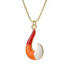 Colar com Pingente de Cauda de Raposa de Anime, Corrente de Osso de Cobra Trixx