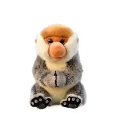 Pelúcia Simulada De Macaco De Nariz Longo-Bicho De Realista Da Malásia Com Mãos Adesivas , Presente Exclusivo De Brinque