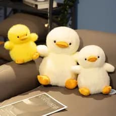 Branco Amarelo Pato Gordo Brinquedo De Pelúcia Boneca Acompanhar Dormir Presente Aniversário Crianças Decoração Do Quart