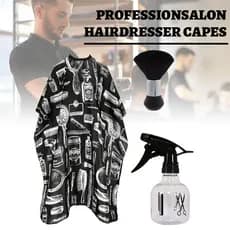 Conjunto de capa de corte de cabelo Wanmei de três peças, equipado com escova para limpeza do pescoço e acessórios de es