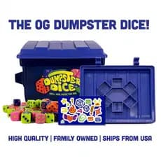 Dumpster Dice - Jogo de Dados Familiar de Ritmo Rápido - Emocionante Jogo de Tabuleiro e Dados para 2-4 Jogadores com Co
