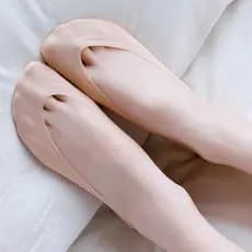 5-10 pares de meias curtas ultrafinas, respiráveis ​​e invisíveis de seda gelada; meias curtas de silicone antiderrapant