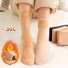 Meia Térmica Forrada Peluciada Kit 1/3/6 Pares Resistente ao Frio -30° Unissex
