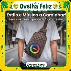 Mochila 3 em 1: Som Bluetooth, Carregador Portátil e Luzes LED | Estilo Xadrez para Trilhas, Academia e Passeios