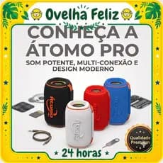Atomo Caixa de Som Bluetooth Externo Prova D'Água IPX5 - TWS Multimídia
