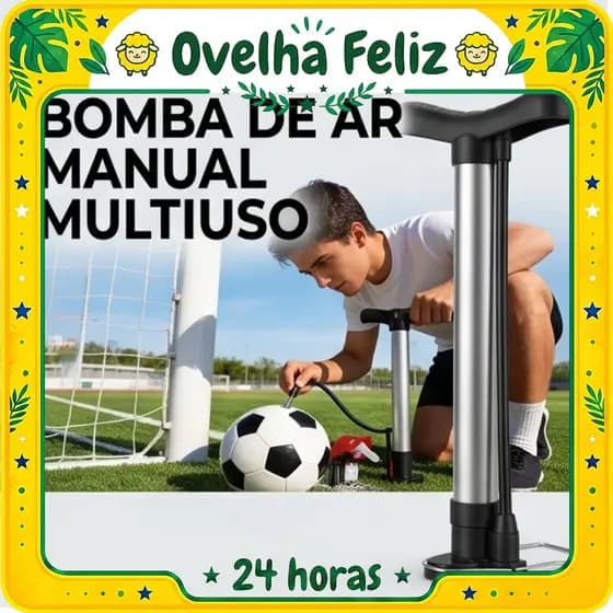Bomba De Ar Encher Pneu Bicicleta Moto Bola Balão Piscina Forte Compacta e Leve