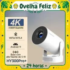 MAGCUBIC HY300 Pro+ Projetor Portátil Android WiFi6 290ANSI 4K 1080P Suporte Giratório 180° BT5.4