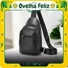 Bolsa de ombro - Fecho zíper multifuncional + alça regulável - Adequada para o trânsito diário e viagens