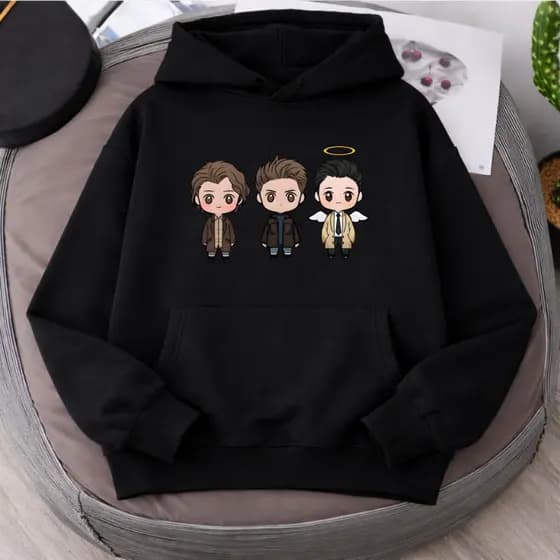 Moletom Canguru Unissex Supernatural Séries Sobrenatural Blusa De Frio Confortável Envio Rápido