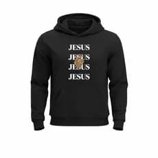 Moletom Jesus Moda Cristã Casaco Religioso Canguru Capuz