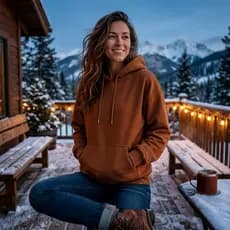 Moletom Feminino Luxo Peluciado com Capuz Inverno Premium Peluciado Quentinho
