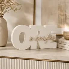 Decoração Letreiro Ore e Confie Moderno e Minimalista Decorativo Religioso Para Sala Quarto Presente