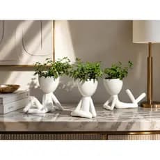Kit 3 Vasos Decorativos Mini Modernos para Mesa e Estante – Decoração Criativa para Sala, Quarto e Escritório