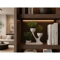 Suporte Decorativo para Plantas com 3 Vasos – Enfeite de Mesa, Estante, Sala e Escritório