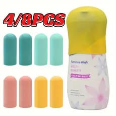 4/8 Pçs Silicone Garrafa De Viagem Cobre Mangas À Prova De Vazamento Para Produtos De Higiene Pessoal Shampoo Líquido Ac