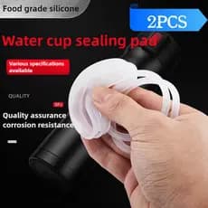 [Pacote de 2 unidades] Anel de vedação de copo de água Anel de vedação de silicone de qualidade alimentar Copo térmico A