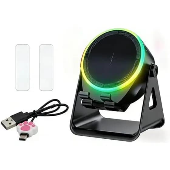 Alto-Falante De Indução Sem Fio , Carregamento Atualizado , Necessidade De Suporte Para Telefone Bluetooth , Luz LED RGB