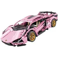 Chodia Sport Race Car Building Blocks Define Para Adultos Pink Racing Supercar Toys Kits Colecionáveis 1 : 14 MOC Modelo