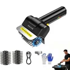 Limpador De Escova Elétrica Sem Fio Para Churrasco , Recarregável , 1200 Rpm , 100 Minutos De Tempo De Execução , 2 Cabe