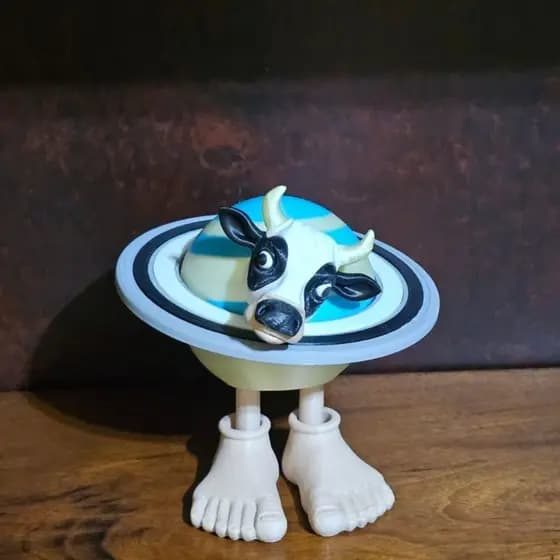 La Vaca Saturno Saturnita Articulada Brainrot Memes Presente Divertido