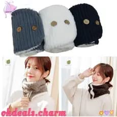 OKDEALS Aquecedor Térmico De Pescoço , Lenço De Pelúcia Fashion Babador , Lenços De Inverno À Prova De Vento Espessantes