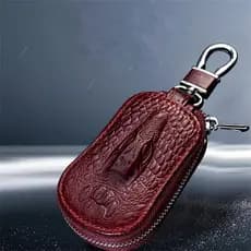 Suporte De Capa Para Chave De Carro , Protetor De Bolsa De Chaveiro De Couro Chaves Remotas Inteligentes Com Zíper