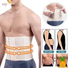 ONLYGOODS Modelador De Corpo Masculino , Cinto De Fitness , Redutor De Abdômen , Treinador De Cintura , Espartilho De Ci