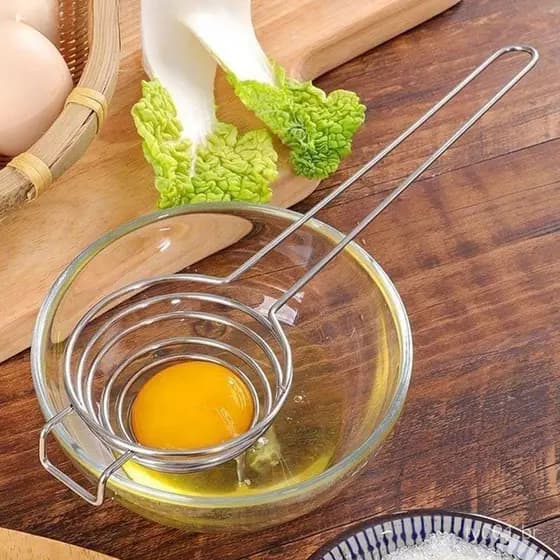 Separador de Gema de Ovo em Aço Inoxidável de Alta Qualidade LTBR - Separador de Clara de Ovo Prático com Função de Filt