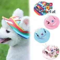 Boné De Lona Para Animais De Estimação YVEFAT Acessórios De Praia Chapéu Com Viseira Produtos